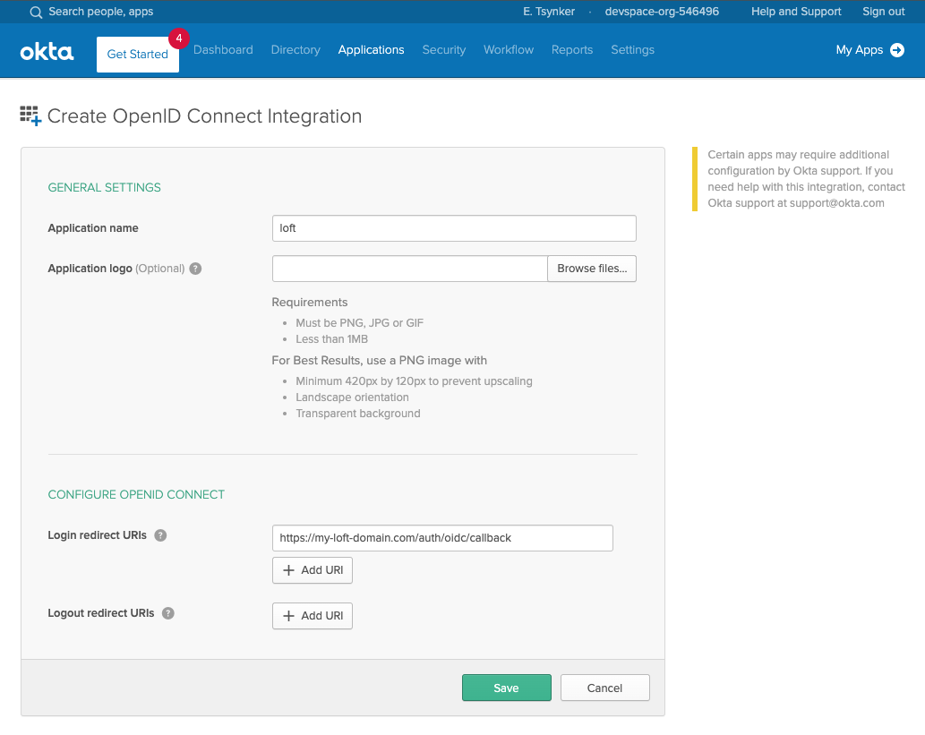 Create App for the platform